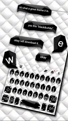 Black White Business Keyboard android App screenshot 2